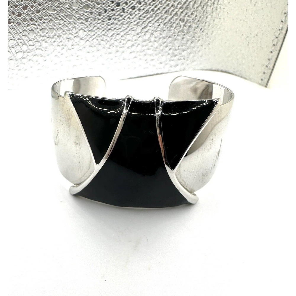 Vintage Modern Design Cuff Bracelet Marked “Napier”